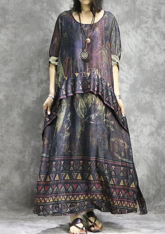 Hermoso-con-pantalones-piernas anchas-seda-ropa-mujeres-estilo-camisas-rojo-impresiones-vestido-túnica-verano-dos-piezas