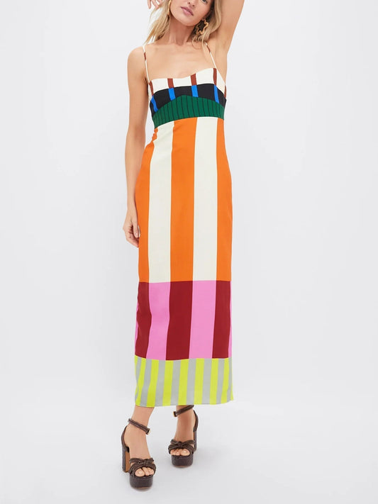 Vestido Largo Paloma Multicolor Bengala