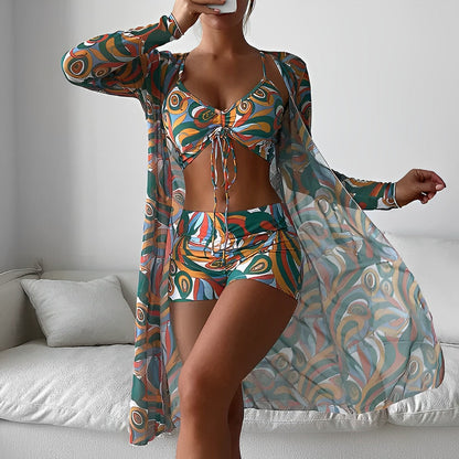 Bañador estampado con remolinos
