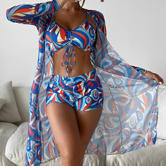 Bañador estampado con remolinos
