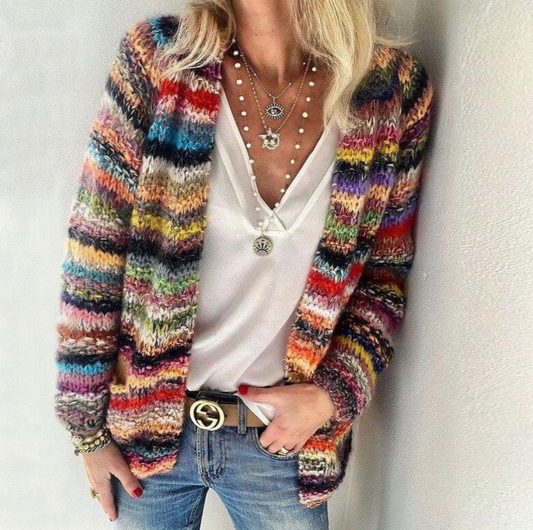 JESSIKA | elegante y colorida chaqueta de punto