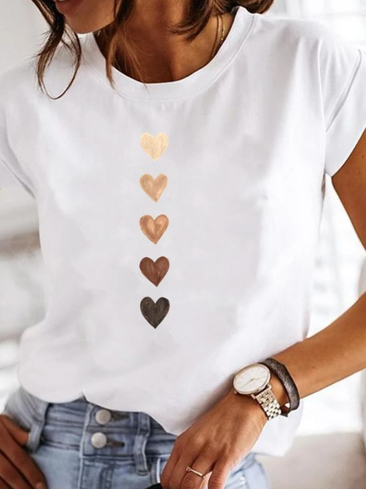 Osalinda - Elegante camiseta con extravagantes motivos veraniegos