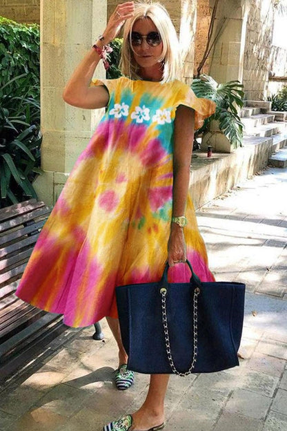 Billie - Precioso vestido suave con estampado en forma de A