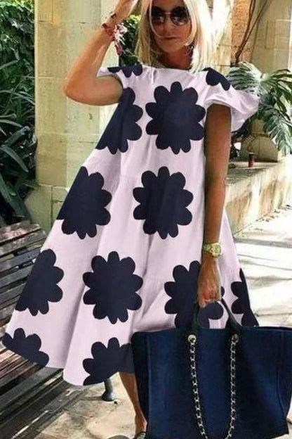 Billie - Precioso vestido suave con estampado en forma de A