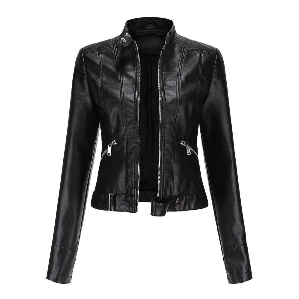 Elegante chaqueta de cuero de invierno | Saska