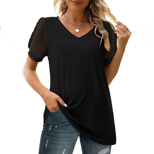 Destiny - Blusa con cuello de pico para mujer - Elegante y versátil