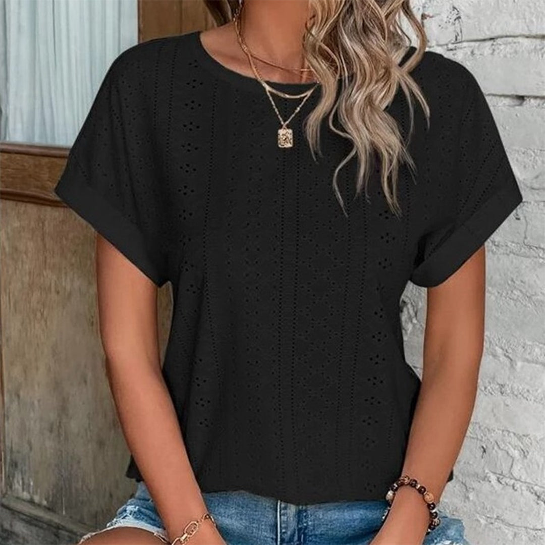 Gail - Top de manga corta para mujer - Sencillo y elegante