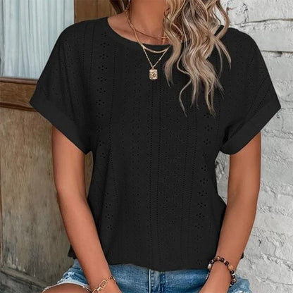 Gail - Top de manga corta para mujer - Sencillo y elegante