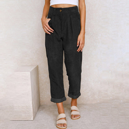 pantalones de cintura alta para mujer