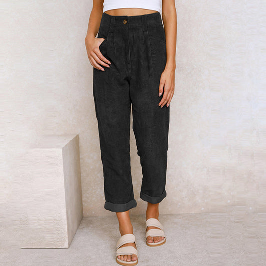 pantalones de cintura alta para mujer