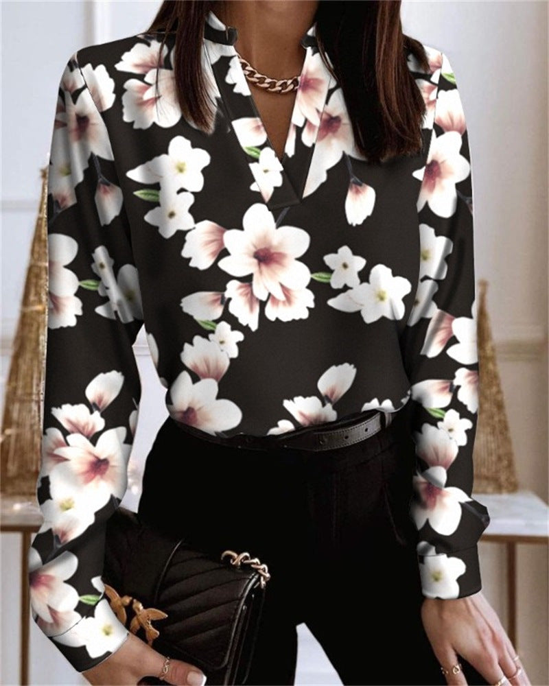 Blusa - Cuello en V y diseño holgado