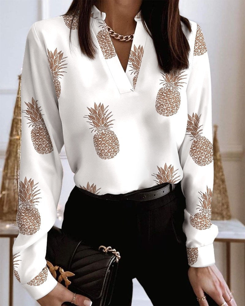 Blusa - Cuello en V y diseño holgado