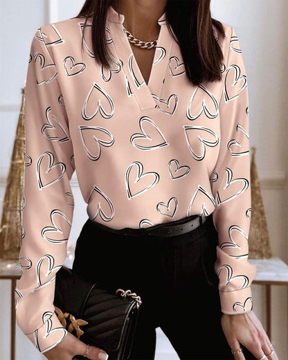 Blusa - Cuello en V y diseño holgado