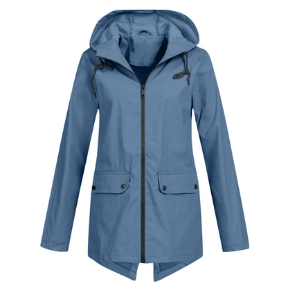 Chaquetón cálido con capucha para mujer