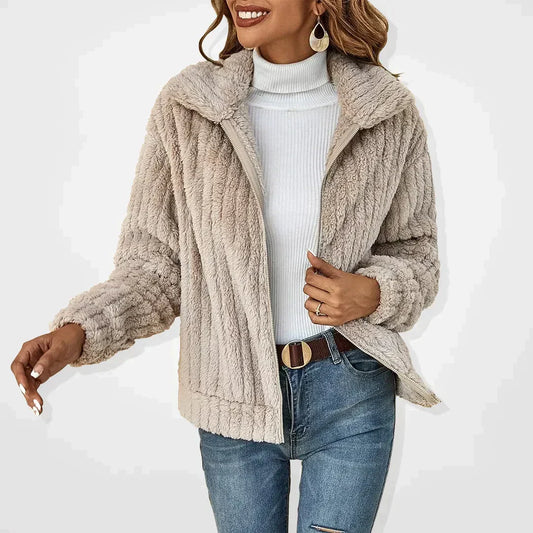 Chaleco casual de felpa para mujer