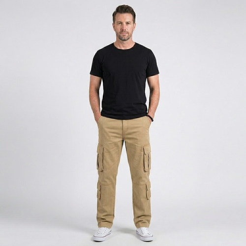 Bojówki męskie proste