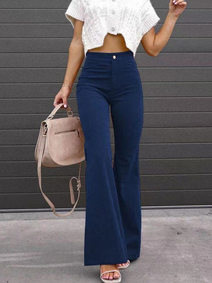 Elegantes pantalones de corte alto para mujer