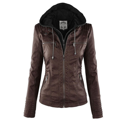 Sienna™ | Chaqueta de piel sintética con capucha