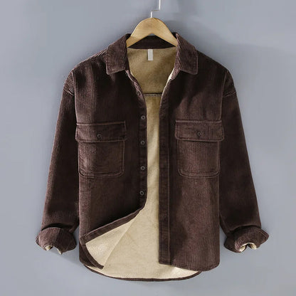 Leon - Chaqueta de invierno de pana para hombre
