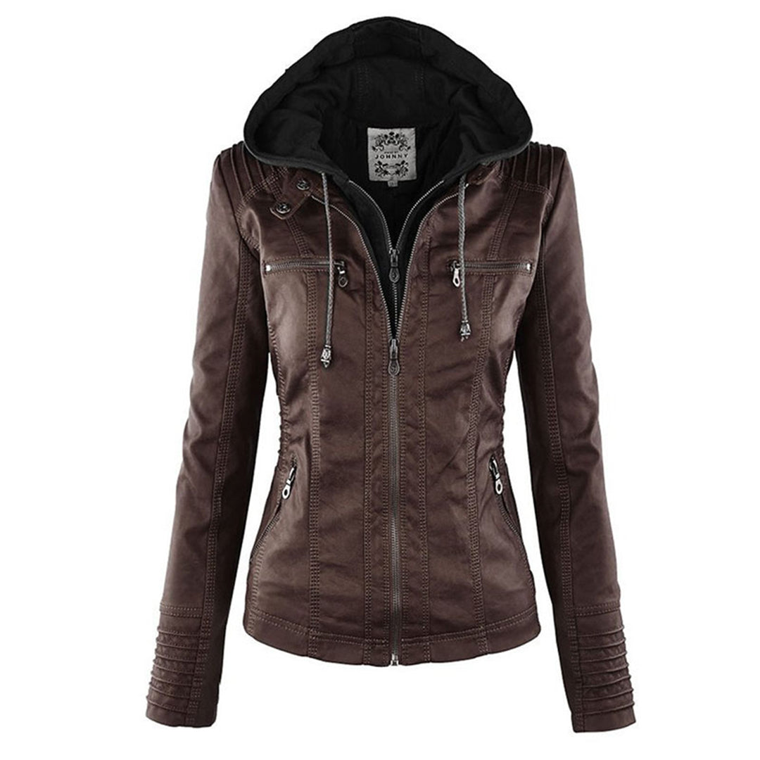 Chaqueta con capucha desmontable para mujer