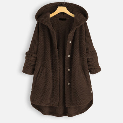 Cárdigan de mujer con capucha para invierno
