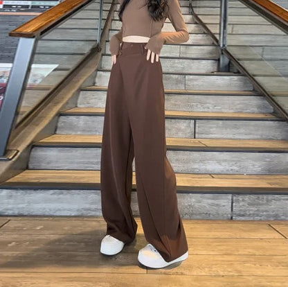 Pantalones asimétricos de tendencia para mujer