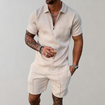 Conjunto de polo y pantalón corto de verano para hombre - Zaiden