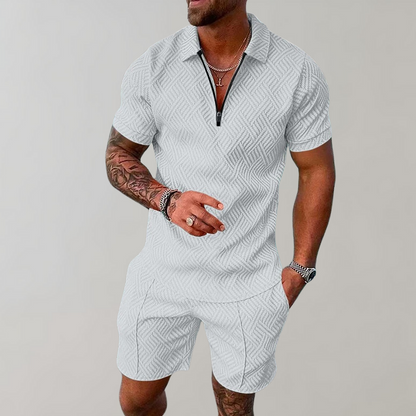 Conjunto de polo y pantalón corto de verano para hombre - Zaiden