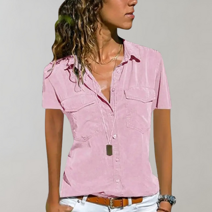 Helen - Blusa con cierre de botones para mujer - Moderna y cómoda