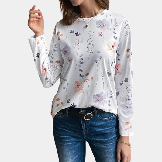 Brynhild - Blusa de flores para mujer