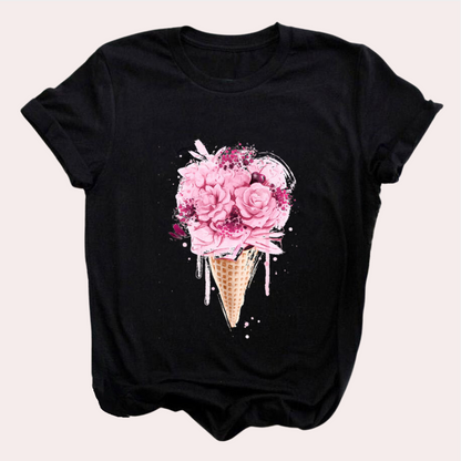 Amanda - Camiseta gráfica para mujer - Trendy & Casual