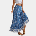 Damska Spódnica Maxi W Kwiaty