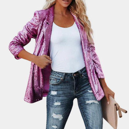 MELANIE | Elegante blazer de purpurina para mujer