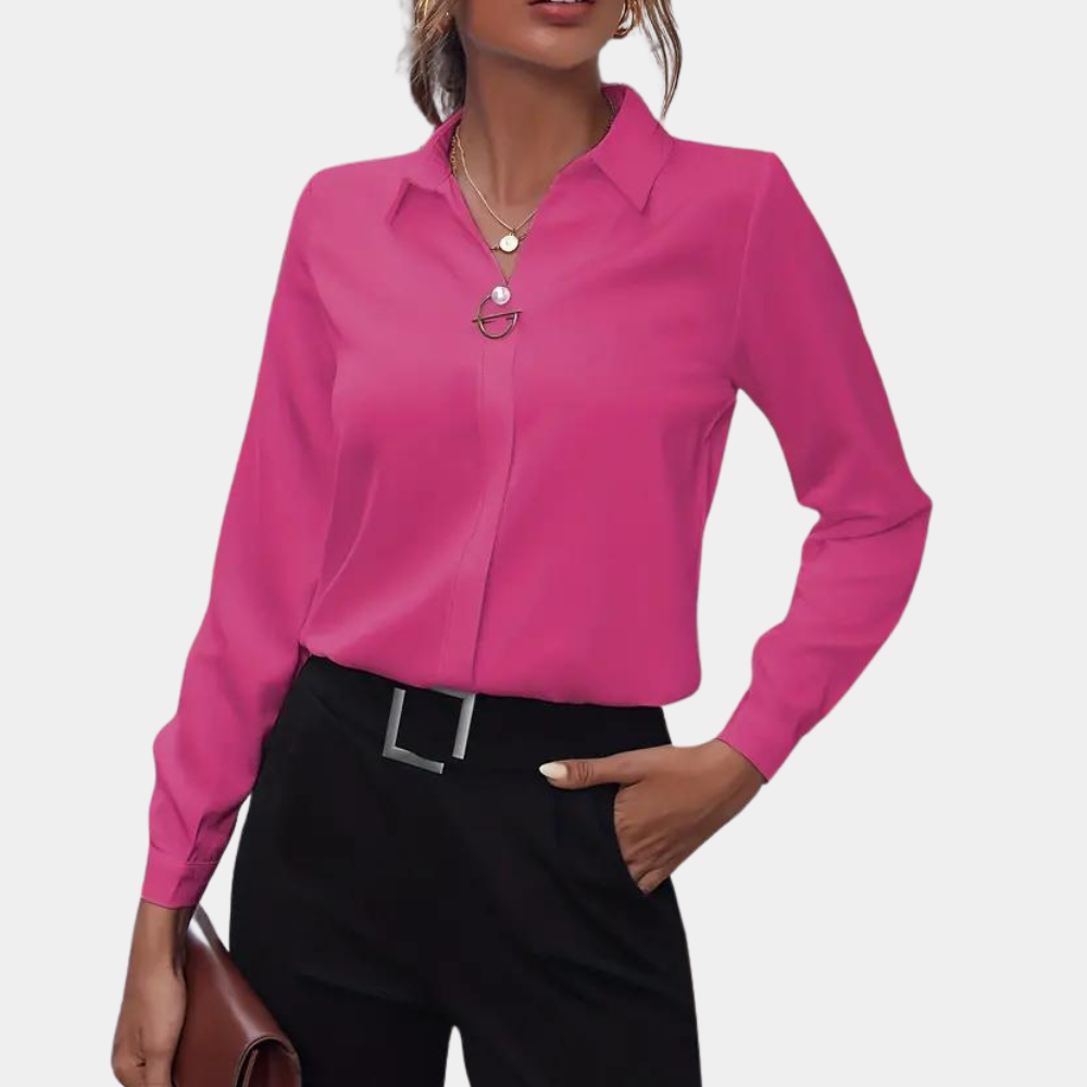 Sienna - Elegante blusa lisa de mujer