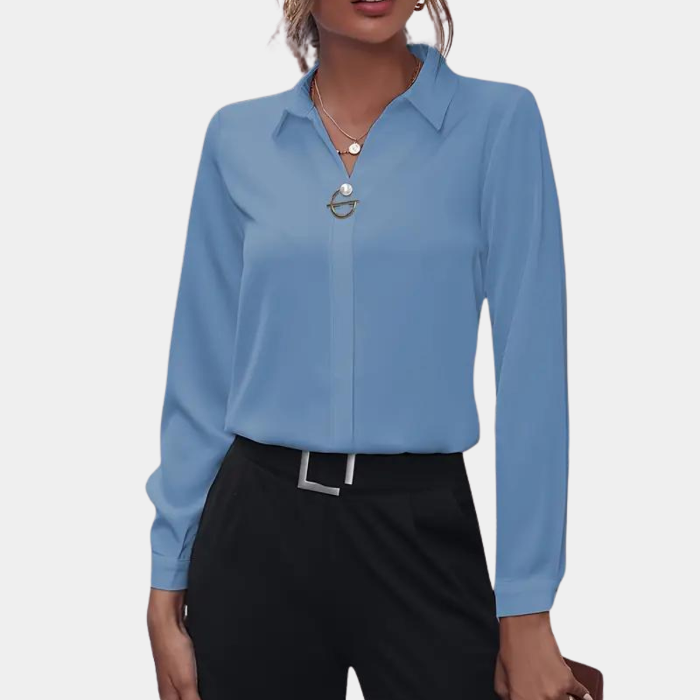 Sienna - Elegante blusa lisa de mujer