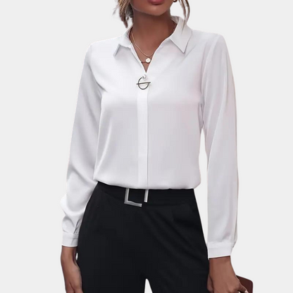 Sienna - Elegante blusa lisa de mujer