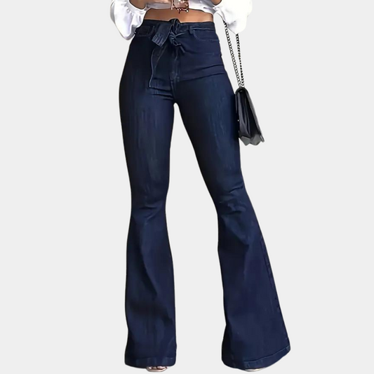 Pantalones acampanados de cintura alta para mujer