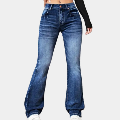 pantalones de cintura alta y pernera ancha para mujer