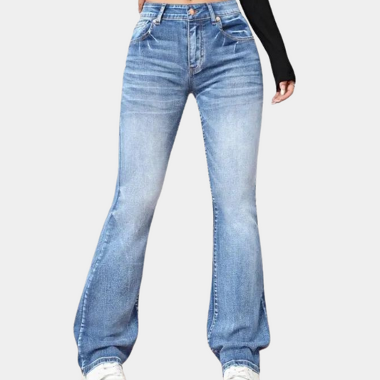 pantalones de cintura alta y pernera ancha para mujer