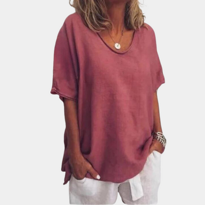 Camiseta cómoda y oversize para mujer