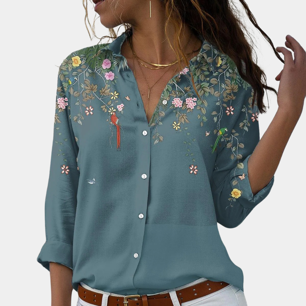 Solveiga - Blusa floral de mujer