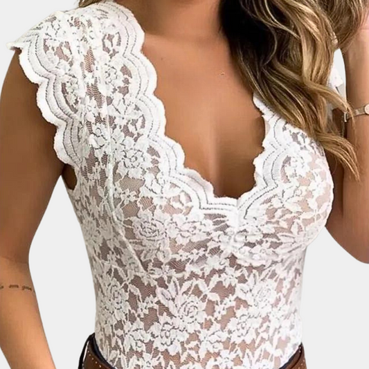 Dora - Blusa de encaje para mujer - Clásica y cómoda