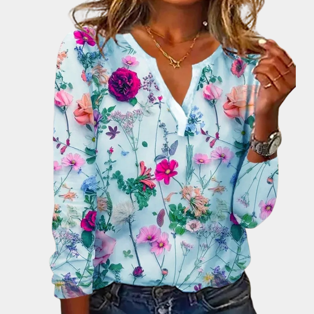 Blusa casual floral para mujer