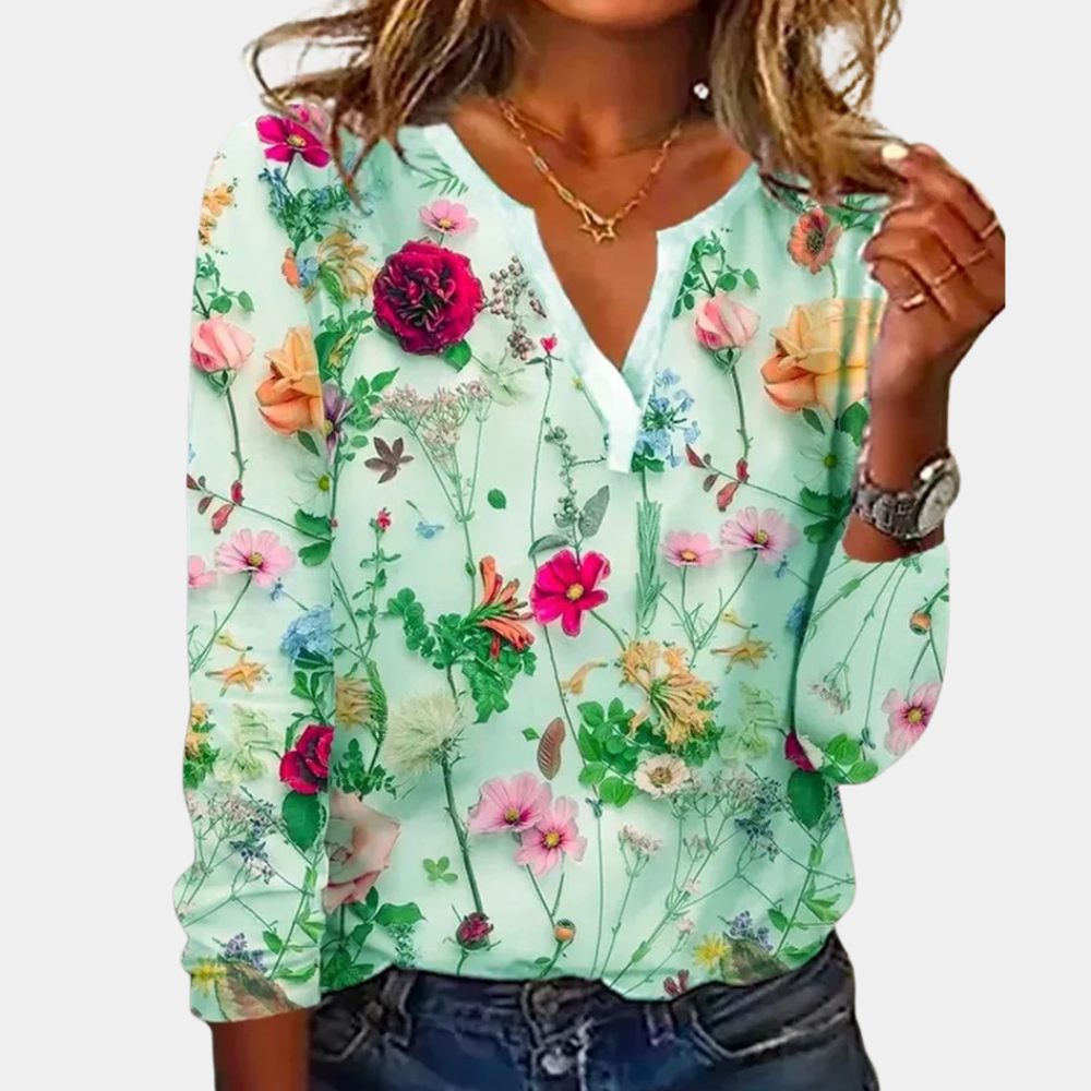 Blusa casual floral para mujer