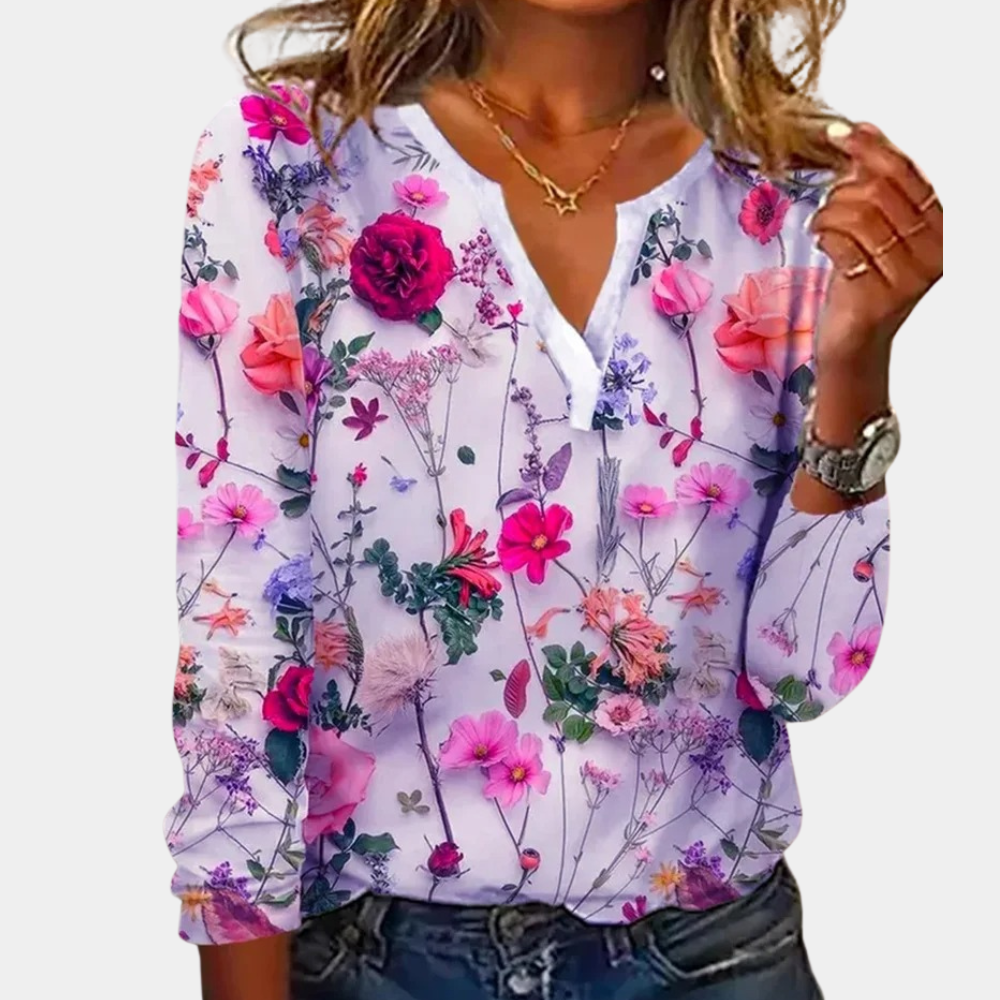 Blusa casual floral para mujer