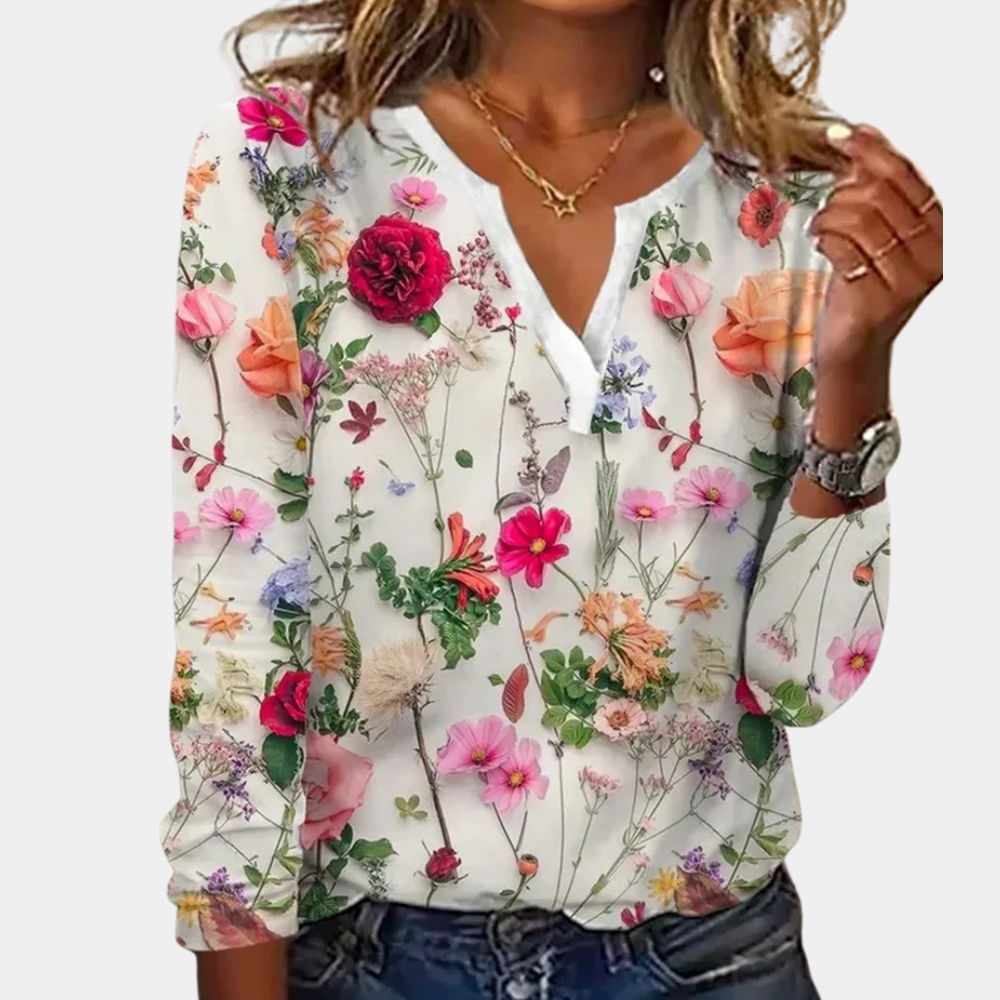 Blusa casual floral para mujer