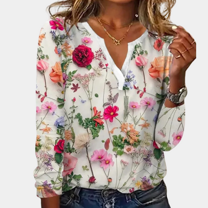 Blusa casual floral para mujer