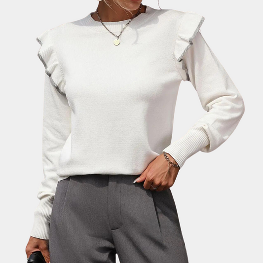 Keilah - Elegante jersey con volantes para mujer