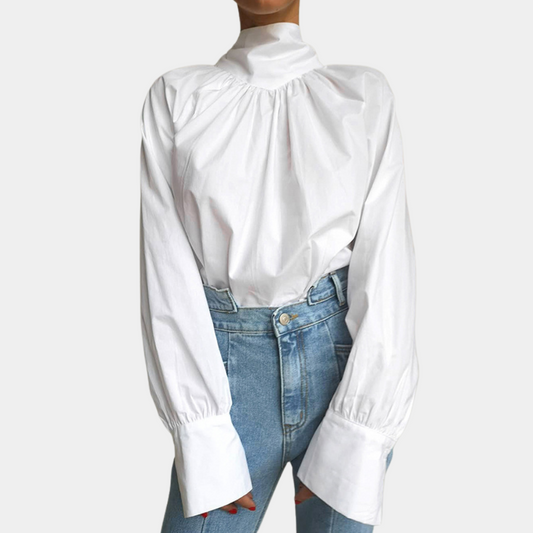 Rafaella - Elegante blusa de cuello alto para mujer
