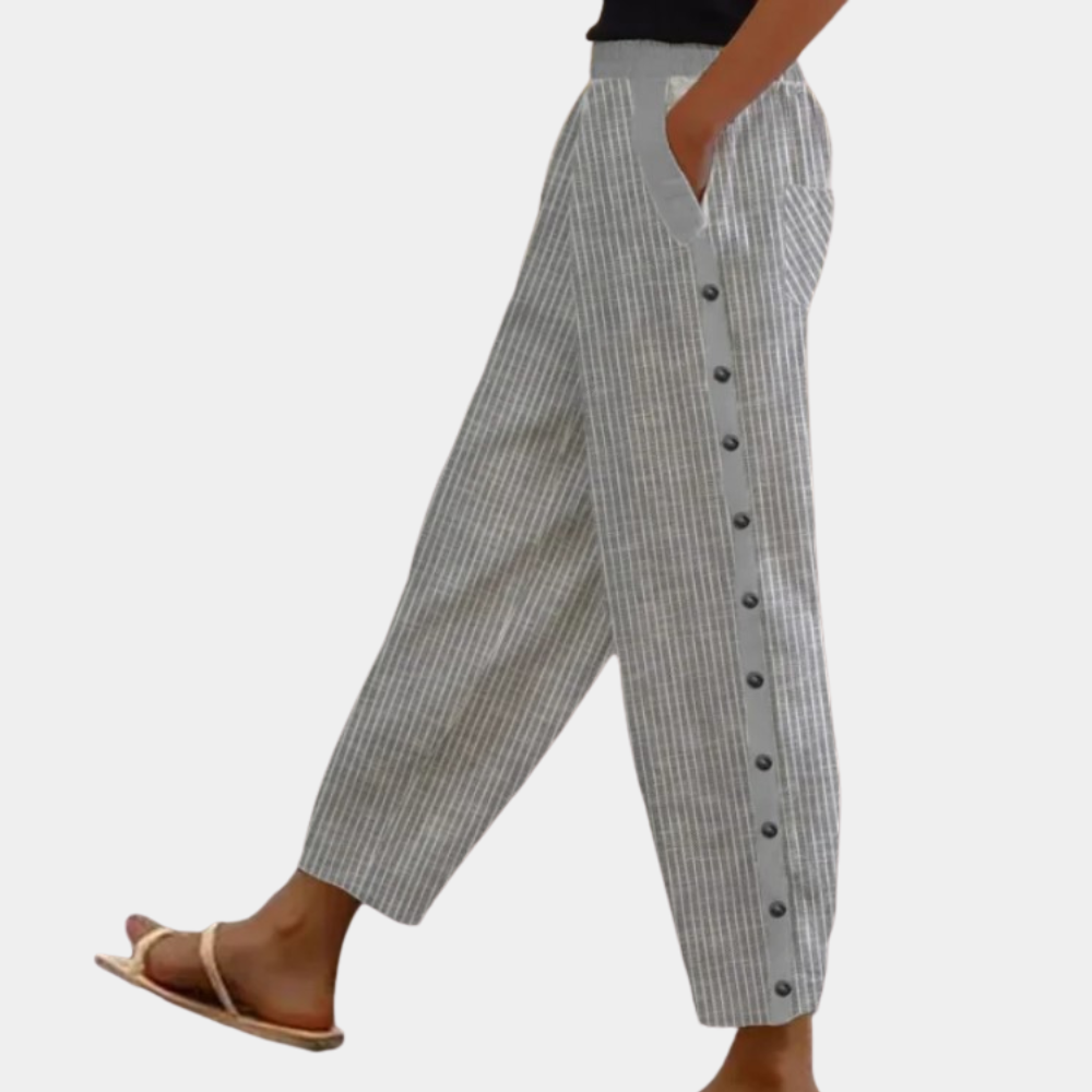 Pantalones chic a rayas para mujer